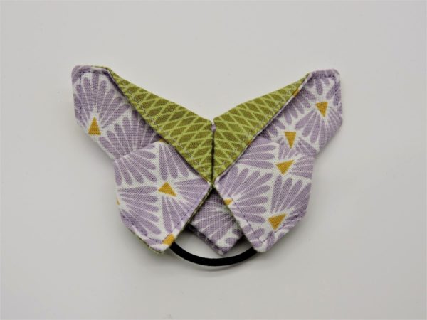 elastique-pour-cheveux-avec-papillon-en-origami-mauve-et-kaki