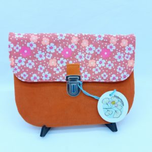 pochette fermoir cartable orange3