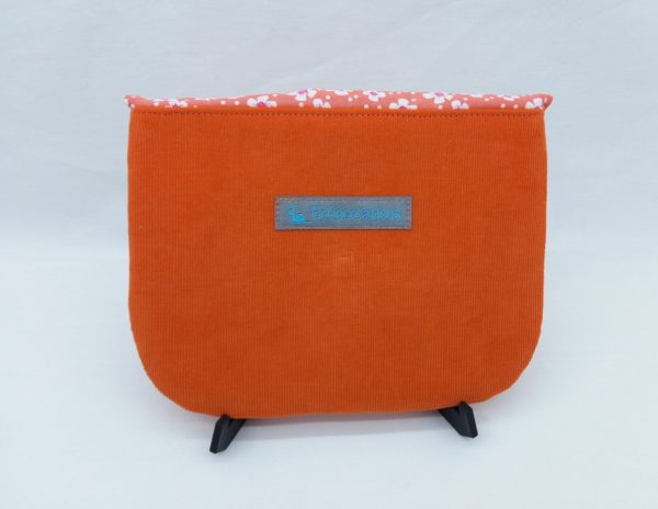 pochette fermoir cartable orange