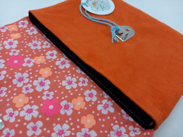 pochette fermoir cartable orange2